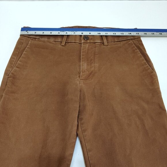 GAP Skinny Performance Chino Pants Mens 30x34 Sable Brown Cotton Blend Slim Fit - Picture 10 of 10